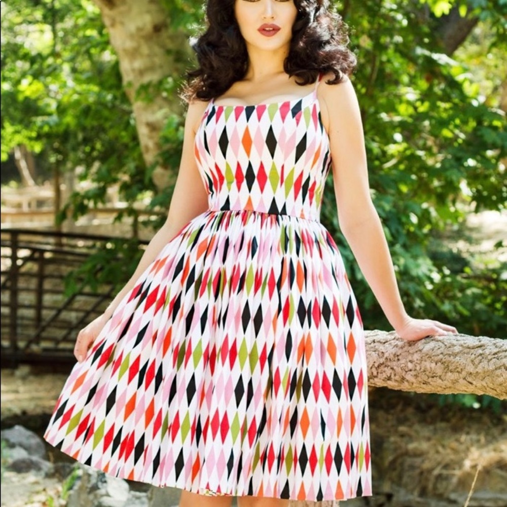 Pinup Girl Clothing Harlequin Jenny Dress